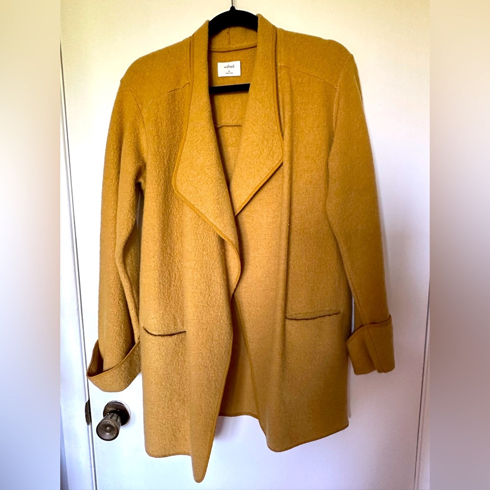 Wilfred Golden Yellow Boiled Merino Wool Jacket